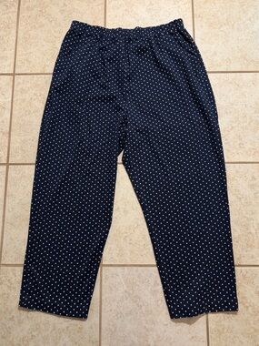 Bobbie Brooks Navy Blue Polka Dot Pants